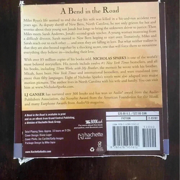 A Bend in the Road by Nicholas Sparks Audiobook  9 CDs Unabridged - 10‎ hours - Picture 2 of 4